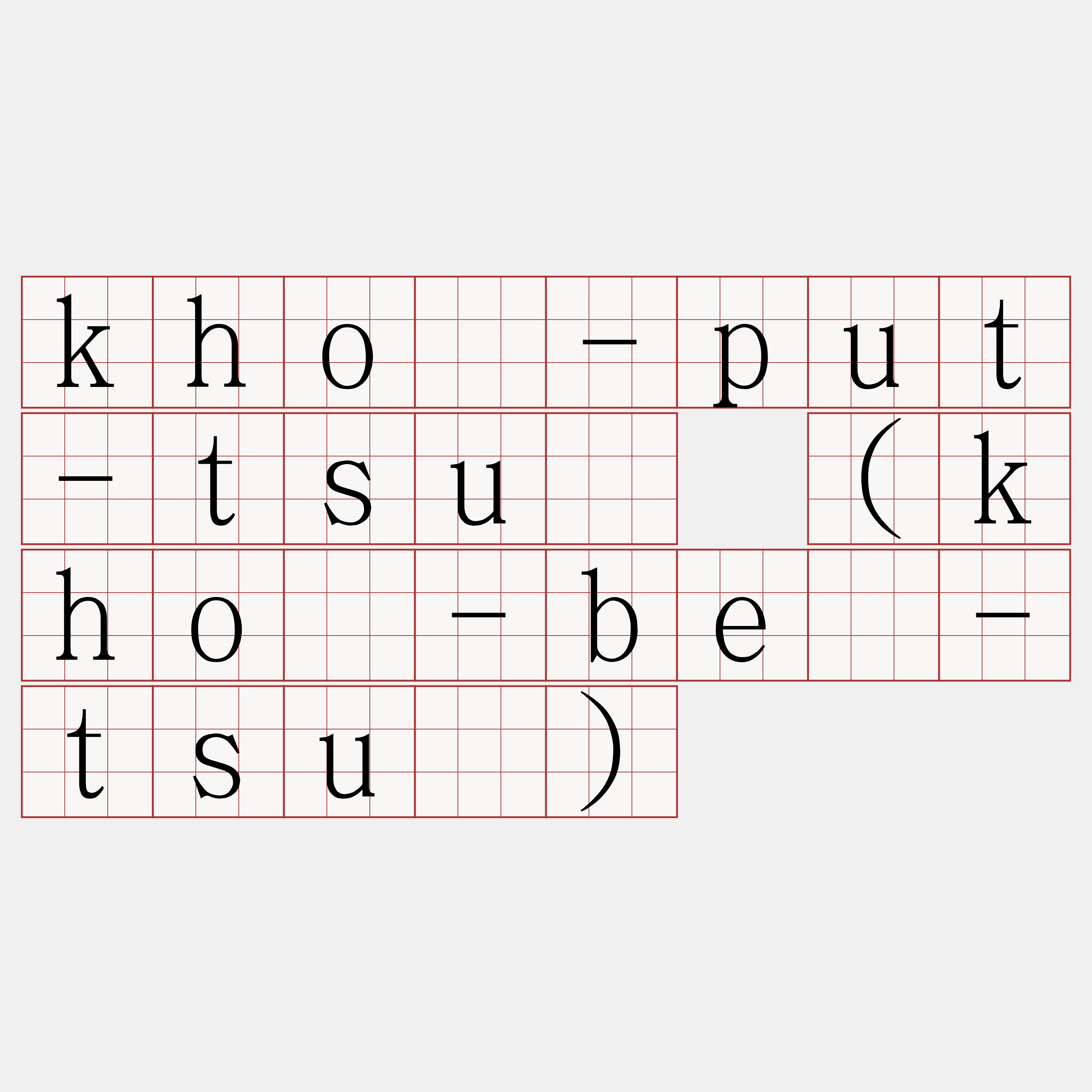 khò-put-tsū (khò-bē-tsū)